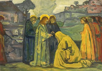Christus und die Kanaanäerin von Adolf Holzel