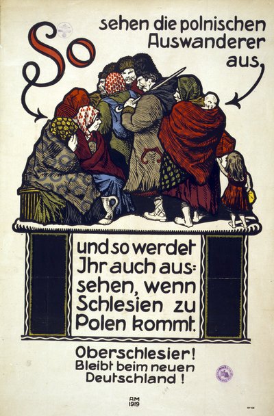 Deutsches Anti-Polnisches Plakat von Adolf Munzer