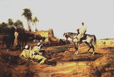 Der Halt am Brunnen von Adolf Schreyer