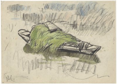 Boot mit Gras von Adolf le Comte