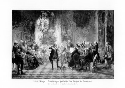 Konzert Friedrichs des Großen in Sanssouci, 1852, 1900 von Adolph Menzel
