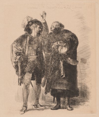 Hamlet und Polonius von Adolph Menzel