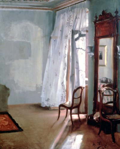 Zimmer mit Balkon, 1845 von Adolph Menzel