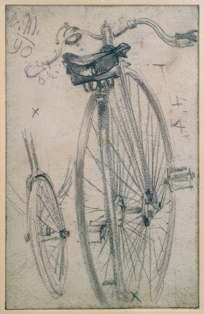Studien zum Hochrad von Adolph Menzel