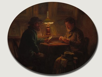 Kartenspiel bei „le Père Martin“ von Adolphe Felix Cals