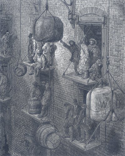 Lagerhaltung in der Stadt, 1872 von Adolphe Francois Pannemaker