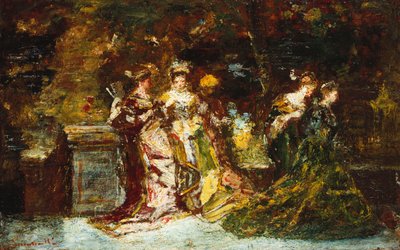 Fête Galante, ca. 1870 von Adolphe Joseph Thomas Monticelli