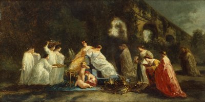 Das Fest der Flora von Adolphe Joseph Thomas Monticelli