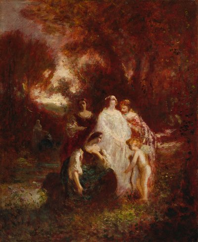 Figuren im Wald von Adolphe Monticelli