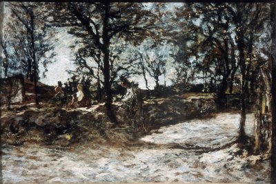 Landschaft. Fontainebleau, 19. Jahrhundert von Adolphe Joseph Thomas Monticelli