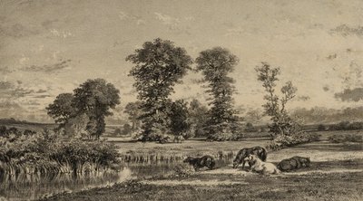 Weidende Pferde von Adolphe Mouilleron