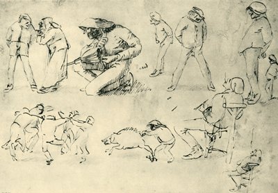 Studien von Figuren, frühes 17. Jahrhundert, 1943 von Adriaen Brouwer