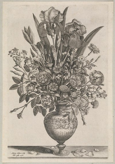 Blumenstück mit Schwertlilien von Adriaen Collaert