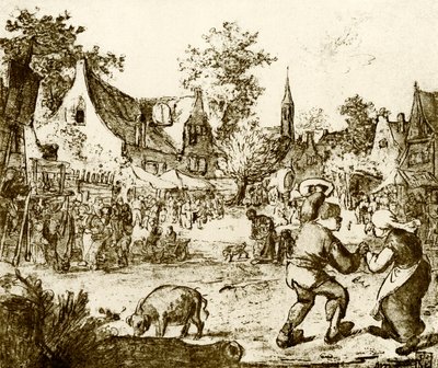 Niederländischer Jahrmarkt von Adriaen Jansz. van Ostade