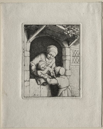 Mutter und zwei Kinder von Adriaen Jansz. van Ostade
