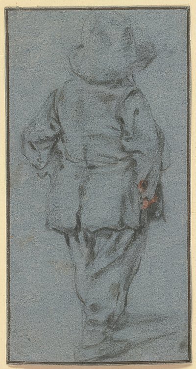 Stehender Junge von hinten von Adriaen Jansz. van Ostade