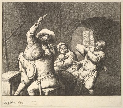 Der Messerstich, 1610-85 von Adriaen Jansz. van Ostade