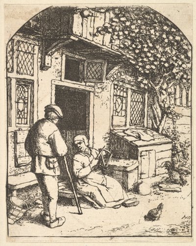 Der Wickler, 1610-85 von Adriaen Jansz. van Ostade
