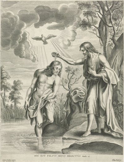 Taufe Christi von Adriaen Lommelin