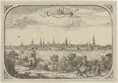 Ansicht der Stadt Hamburg von Adriaen Oudendijck