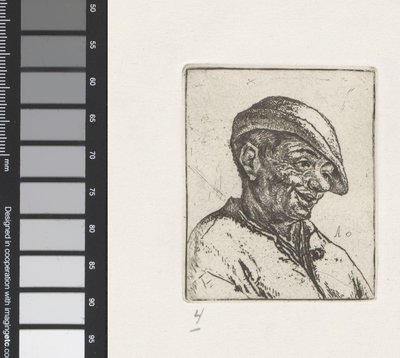Büste eines lachenden Bauern von Adriaen van Ostade