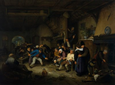 Bauern tanzen in einer Taverne von Adriaen van Ostade