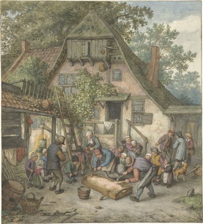 Schweineschlachtung von Adriaen van Ostade