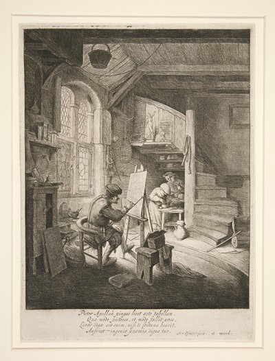 Der Maler in seinem Atelier von Adriaen van Ostade