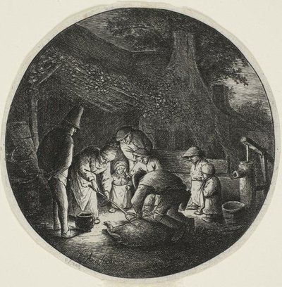 Die Schweineschlachter von Adriaen van Ostade