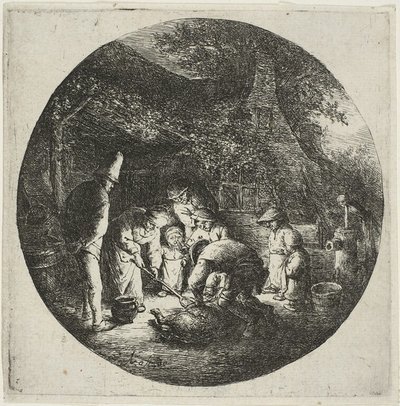 Die Schweineschlachter von Adriaen van Ostade