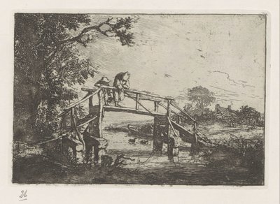 Zwei Fischer auf einer Brücke von Adriaen van Ostade