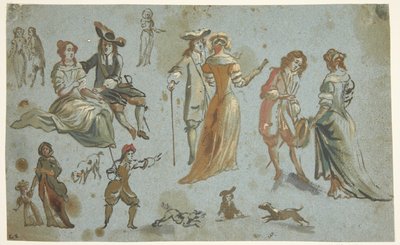 Figurenstudien von Adriaen van de Velde