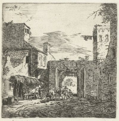 Gasthaus am Stadttor, 1653 von Adriaen van de Velde