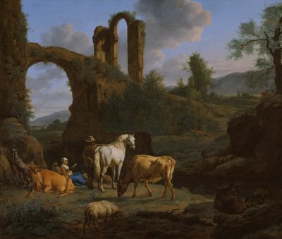 Pastorale Landschaft mit Ruinen von Adriaen van de Velde