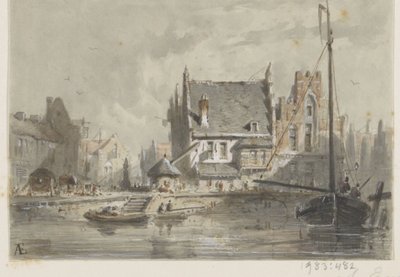 Ansicht in Brügge von Adrianus Eversen (signed by artist)