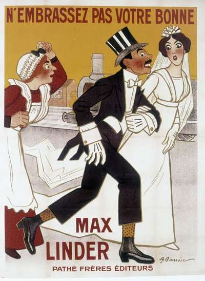 Plakat von Max Linder, ill. von Barrere von Adrien Barrere