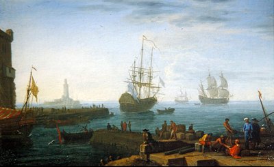Mittelmeerhafen-Szene von Adrien Manglard