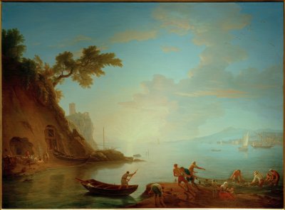 Neapolitanische Küste im Morgenlicht von Adrien Manglard