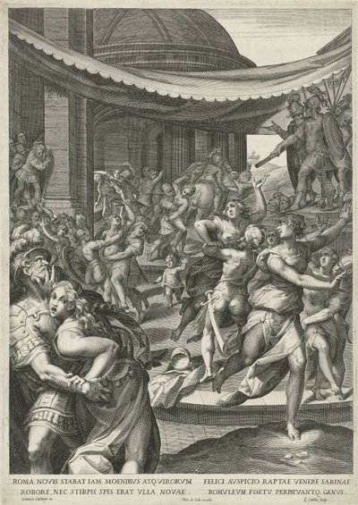 Raub der Sabinerinnen von Egidius  Sadeler (II)