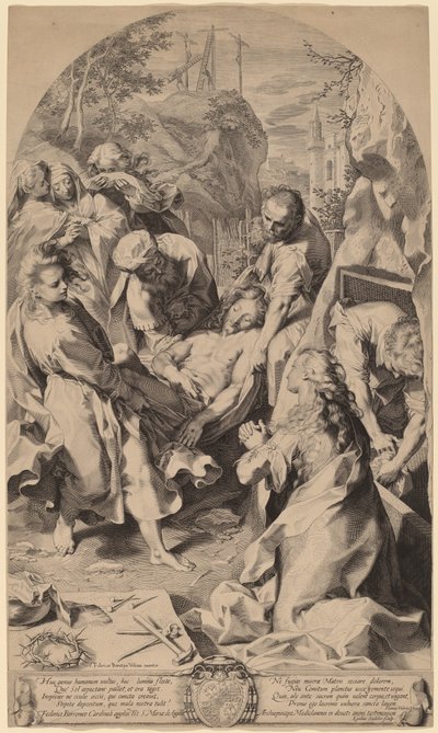 Die Grablegung von Aegidius Sadeler II after Federico Barocci