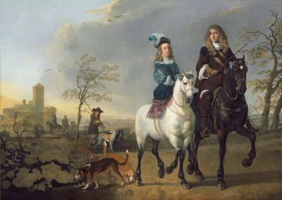 Dame und Herr zu Pferd von Aelbert Cuyp
