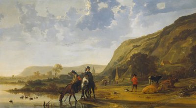 Flusslandschaft mit Reitern von Aelbert Cuyp