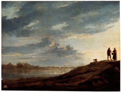 Sonnenuntergang über dem Fluss, 1650er Jahre von Aelbert Cuyp