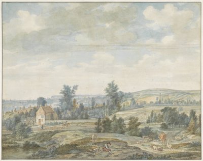 Ansicht von Middachten und Dieren. Landschaft von Aert Schouman
