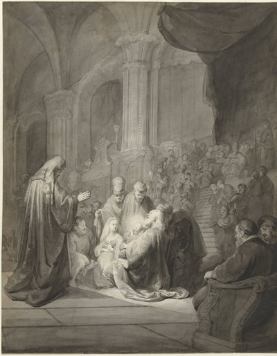 Simeon im Tempel von Aert Schouman