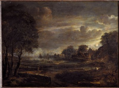 Landschaft im Mondlicht von Aert van der Neer