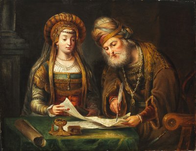 Esther und Mordechai von After Arent de Gelder