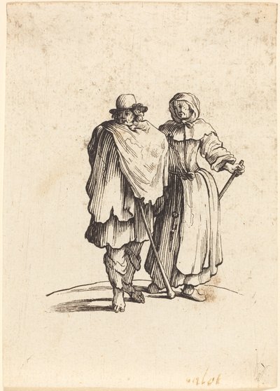 Bettlerpaar von After Jacques Callot