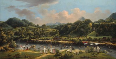 Blick auf den Fluss Roseau, Dominica von Agostino Brunias