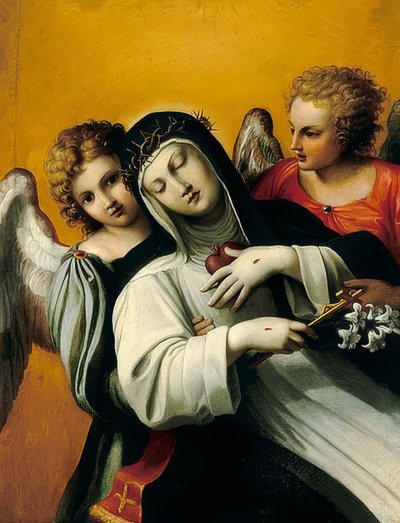 Die Verzückung der Heiligen Katharina von Agostino Carracci